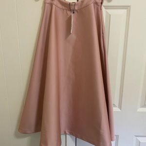 H&M pink satin skirt with tags on